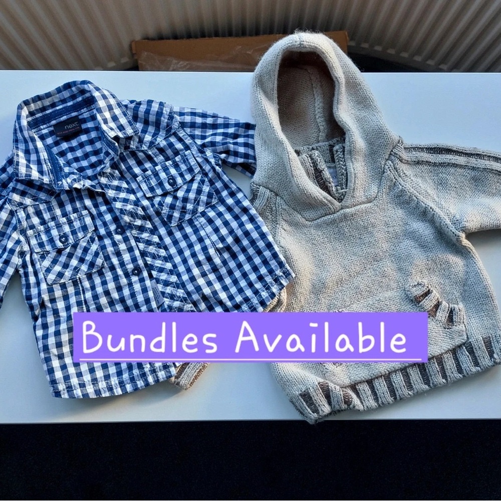F&F Blue Button Down Shirt Classic Gingham